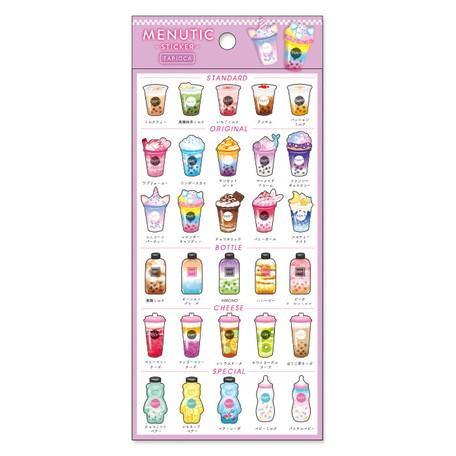 Mind Wave Sticker Sheet - Drink Bubble Tea Tapioca | papermindstationery.com | Cafe, Mind Wave, Sticker Sheet