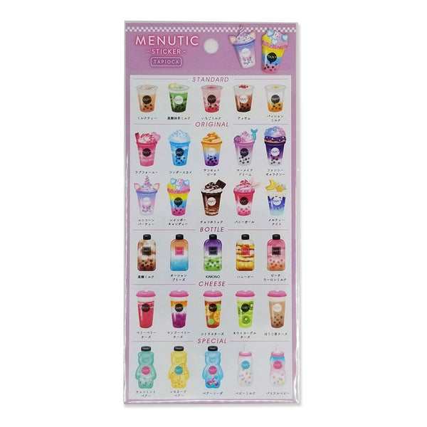 Mind Wave Sticker Sheet - Drink Bubble Tea Tapioca | papermindstationery.com | Cafe, Mind Wave, Sticker Sheet