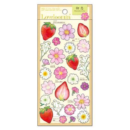 Mind Wave Sticker Sheet - Love Strawberry & Flower | papermindstationery.com | Flower, Mind Wave, sale, Sticker Sheet