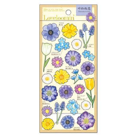 Mind Wave Sticker Sheet - Love Flower Blue | papermindstationery.com | Flower, Mind Wave, sale, Sticker Sheet