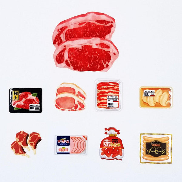 Mind Wave Sticker Flakes - Supermarket Meat | papermindstationery.com | Flake Stickers, Food, Mind Wave