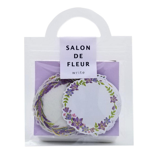 Salon de Fleur Flower Wreath Purple - Mind Wave Flake Stickers Writing Label Stickers | papermindstationery.com