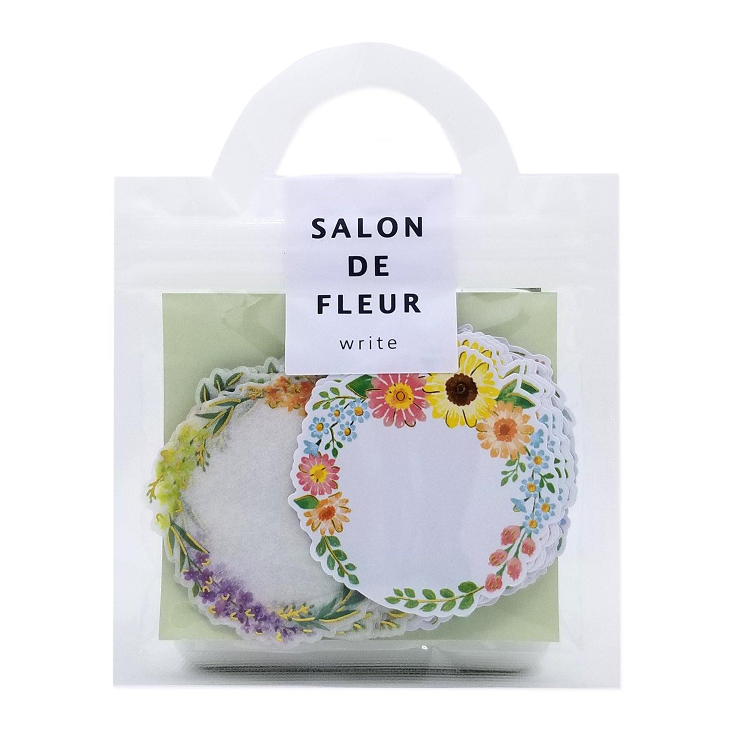 Salon de Fleur Flower Wreath Multi Color - Mind Wave Flake Stickers Writing Label Stickers | papermindstationery.com | Flake Stickers, Flower, Mind Wave, sale