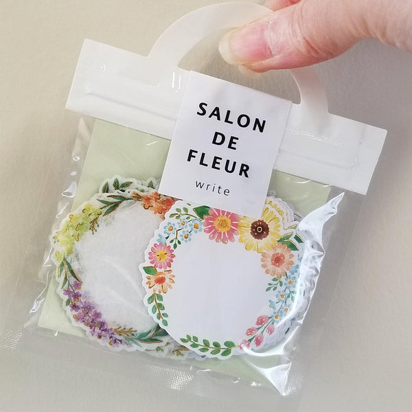 Salon de Fleur Flower Wreath Multi Color - Mind Wave Flake Stickers Writing Label Stickers | papermindstationery.com | Flake Stickers, Flower, Mind Wave, sale