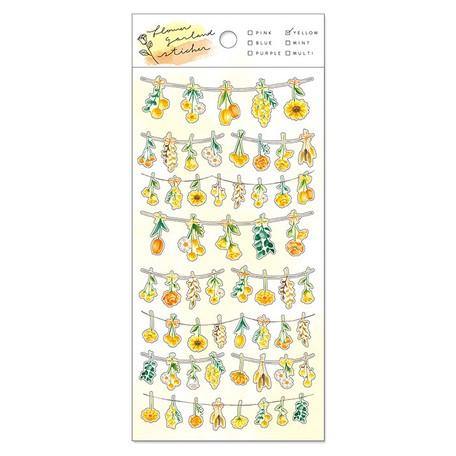 Mind Wave Sticker Sheet - Flower Land Yellow | papermindstationery.com | Flower, Mind Wave, Sticker Sheet