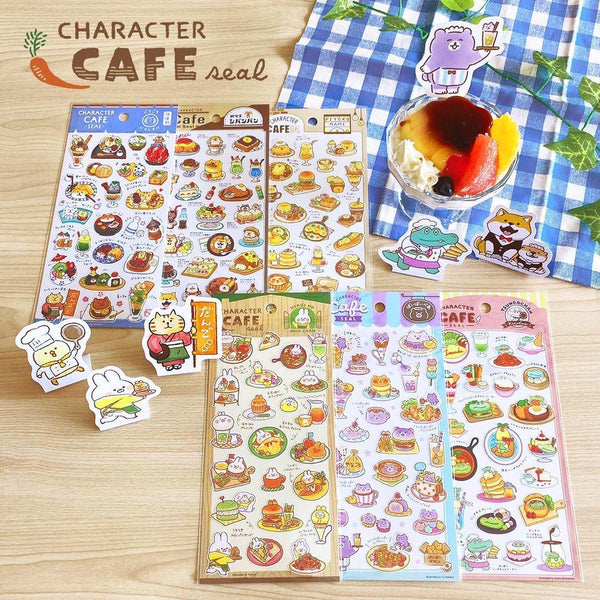 Mind Wave Sticker Sheet - Character Café Cat | papermindstationery.com | Cat, Dessert, Mind Wave, Sticker Sheet