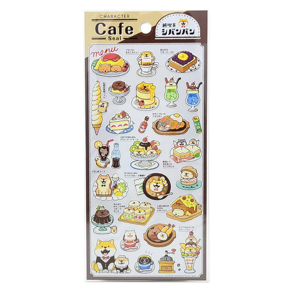 Mind Wave Sticker Sheet - Character Café Shiba Dog | papermindstationery.com | Dessert, Dog, Mind Wave, Sticker Sheet