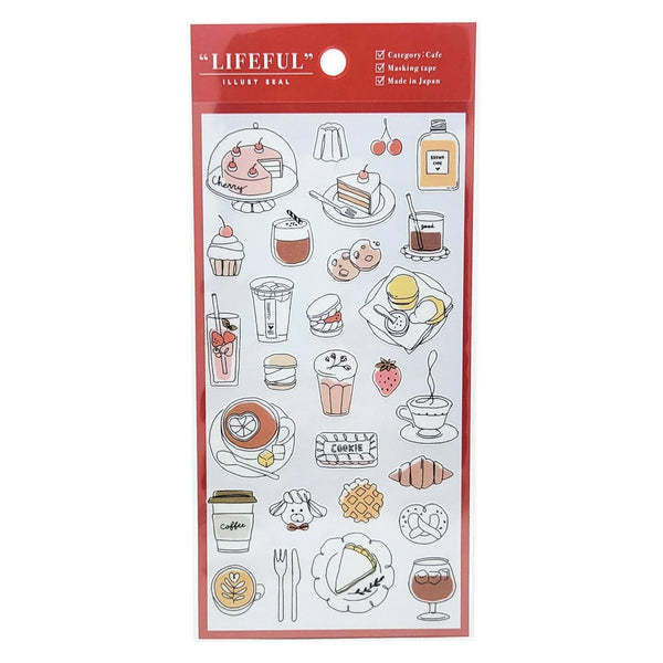 Mind Wave Sticker Sheet - Illustration Café Life | papermindstationery.com | Cafe, Mind Wave, Sticker Sheet