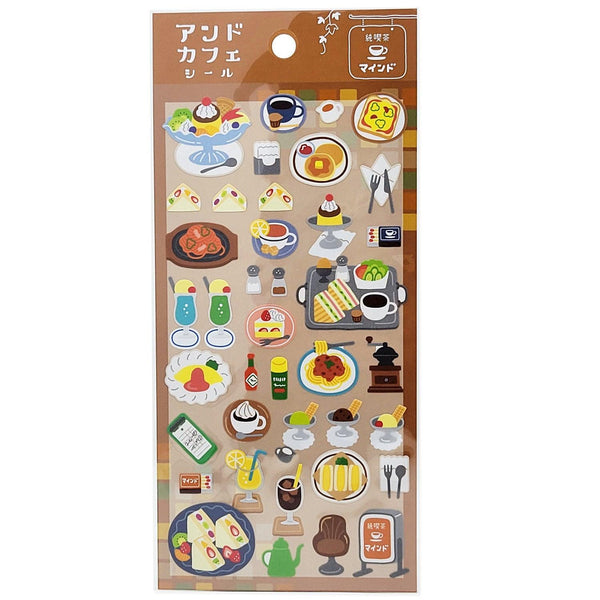 Mind Wave Sticker Sheet - Japanese Western Café | papermindstationery.com | Cafe, Mind Wave, Sticker Sheet