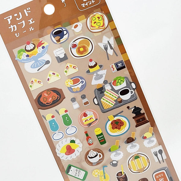 Mind Wave Sticker Sheet - Japanese Western Café | papermindstationery.com | Cafe, Mind Wave, Sticker Sheet