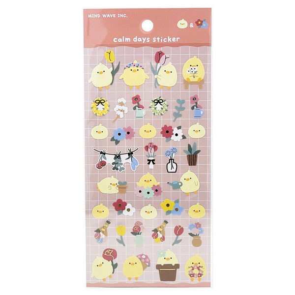 Mind Wave Sticker Sheet - Relaxing Day Hyoko Cockatiel Bird | papermindstationery.com | Animal, Bird, Mind Wave, Sticker Sheet