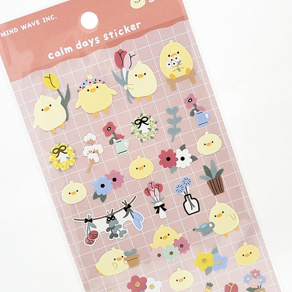 Mind Wave Sticker Sheet - Relaxing Day Hyoko Cockatiel Bird | papermindstationery.com | Animal, Bird, Mind Wave, Sticker Sheet