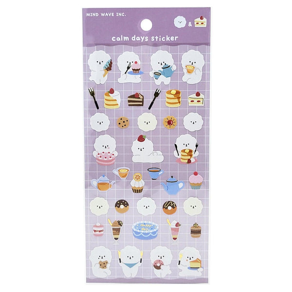 Mind Wave Sticker Sheet - Relaxing Day Bichon Friese Dog | papermindstationery.com | Dog, Mind Wave, Pet, Sticker Sheet