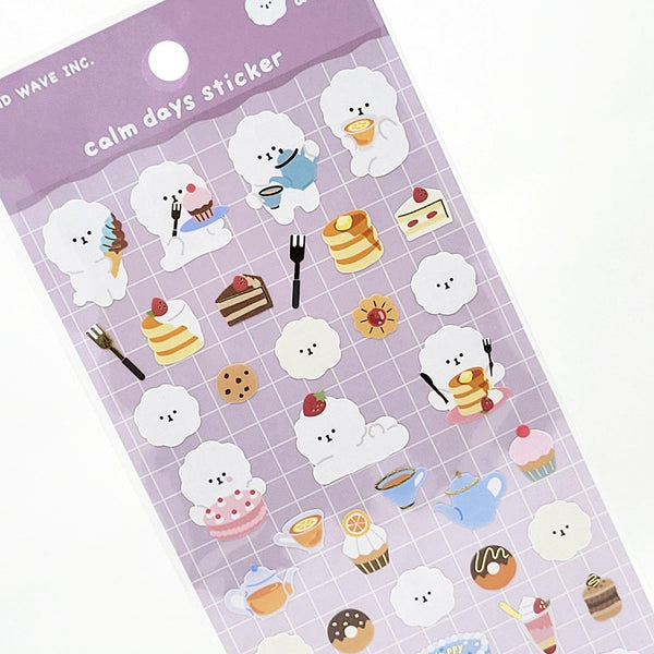 Mind Wave Sticker Sheet - Relaxing Day Bichon Friese Dog | papermindstationery.com | Dog, Mind Wave, Pet, Sticker Sheet
