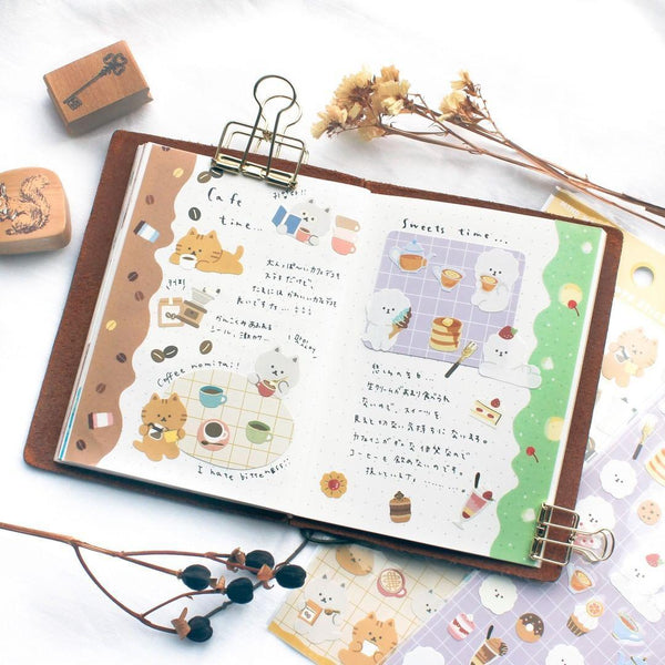 Mind Wave Sticker Sheet - Relaxing Day Bichon Friese Dog | papermindstationery.com | Dog, Mind Wave, Pet, Sticker Sheet