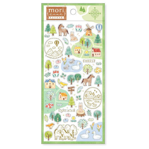 Mind Wave Sticker Sheet - Gentle Breeze Green Forest | papermindstationery.com | Mind Wave, Sticker Sheet
