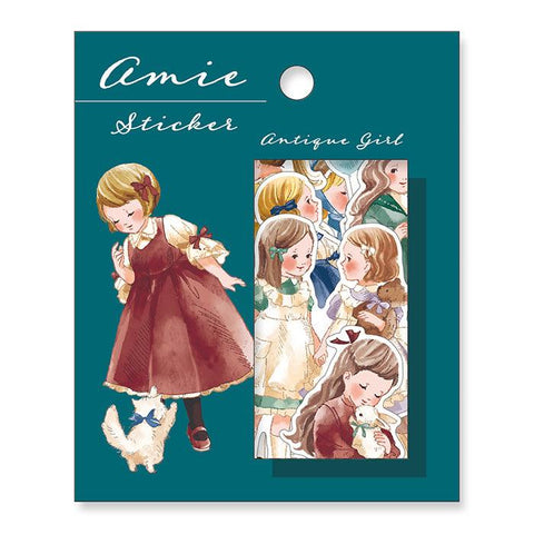 Mind Wave Flake Stickers - Fashionable Antique Little Girl | papermindstationery.com | Flake Stickers, Girls, Mind Wave