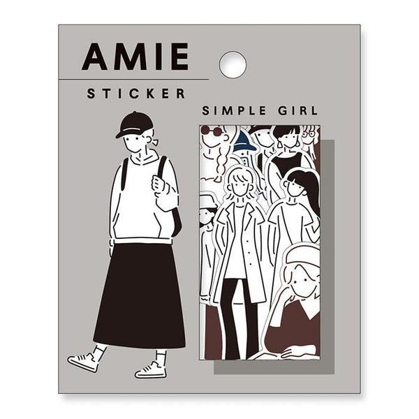 Mind Wave Flake Stickers - Fashionable Simple Sketch Girl | papermindstationery.com | Flake Stickers, Girls, Mind Wave