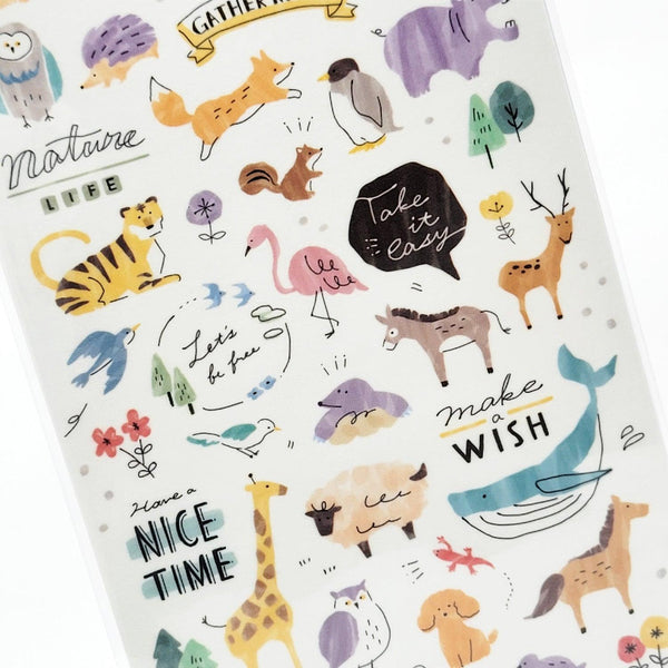 Mind Wave Sticker Sheet - Drawing Sticker Animal | papermindstationery.com