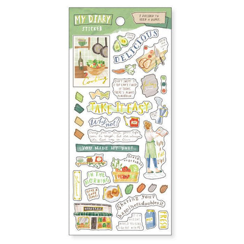 Mind Wave Sticker Sheet - My Diary Sticker Cooking | papermindstationery.com | Mind Wave, Sticker Sheet