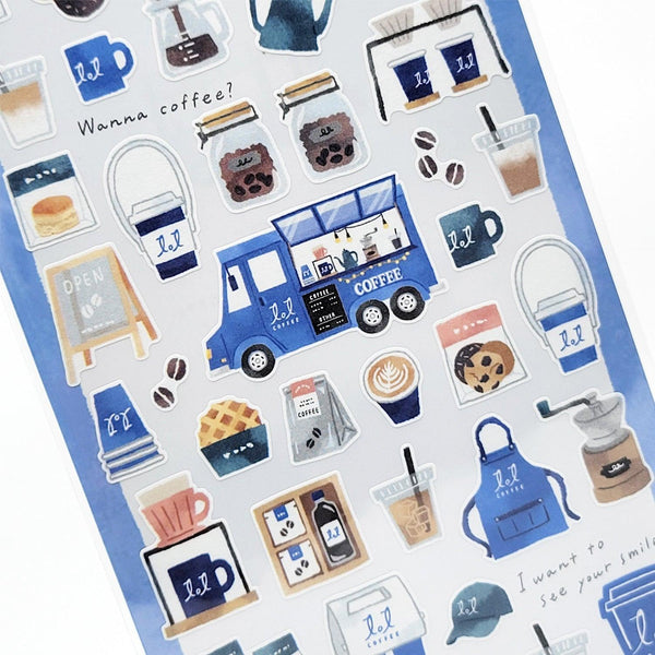 Mind Wave Sticker Sheet - Food Truck Coffee Shop | papermindstationery.com