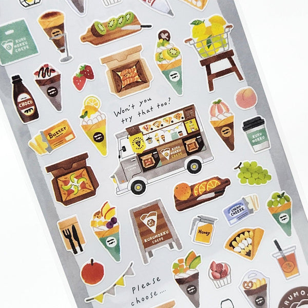Mind Wave Sticker Sheet - Food Truck Japanese Crepe Shop | papermindstationery.com