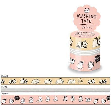 Mind Wave Washi Tape Masking Tape Set - Animals | papermindstationery.com | Animal, Bear, Mind Wave, Washi Tape Set, Washi Tapes