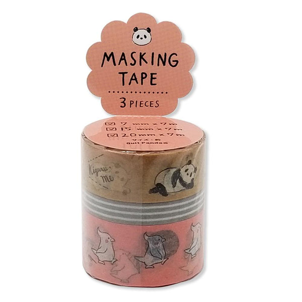 Mind Wave Washi Tape Masking Tape Set - Animals | papermindstationery.com | Animal, Bear, Mind Wave, Washi Tape Set, Washi Tapes