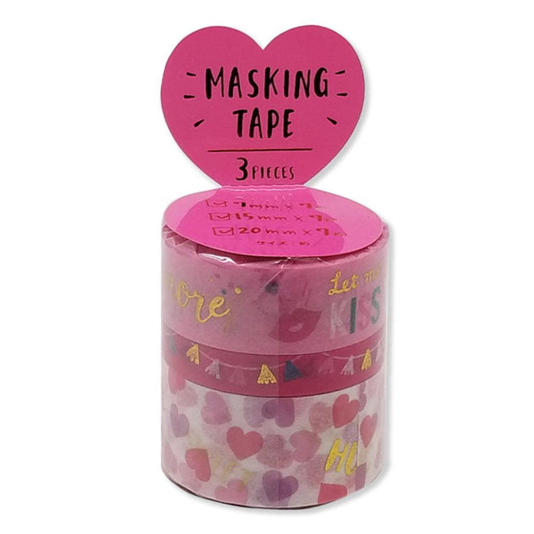 Mind Wave Washi Tape Masking Tape Set - Pink Kisses | papermindstationery.com | boxing, Flower, Mind Wave, sale, Washi Tape Set, Washi Tapes