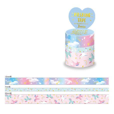 Mind Wave Washi Tape Masking Tape Set - Lovely Unicorn | papermindstationery.com | Animal, Mind Wave, Washi Tape Set, Washi Tapes