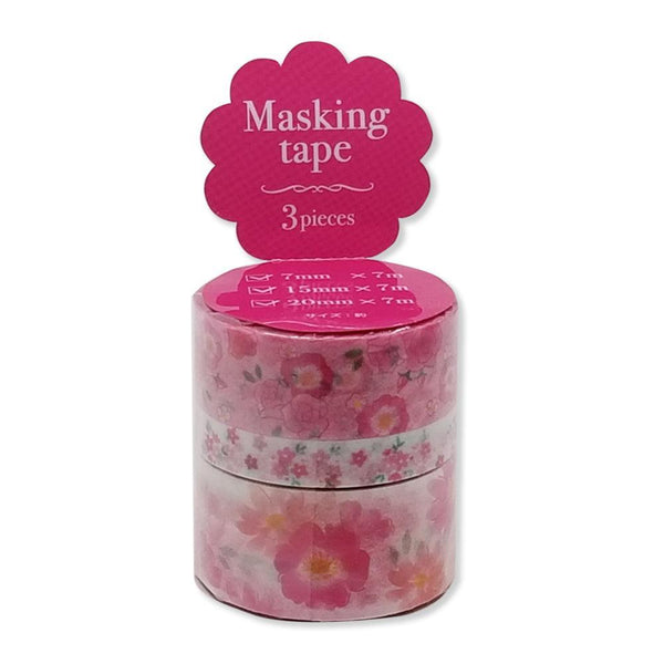 Mind Wave Washi Tape Masking Tape Set - Pink Flower Bloom | papermindstationery.com | boxing, Flower, Mind Wave, sale, Washi Tape Set, Washi Tapes