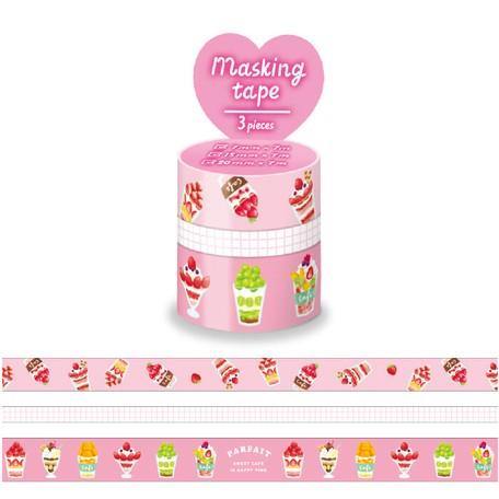 Mind Wave Washi Tape Masking Tape Set - Pink Café | papermindstationery.com | boxing, Cafe, Mind Wave, sale, Washi Tape Set, Washi Tapes