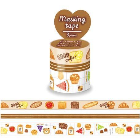 Mind Wave Washi Tape Masking Tape Set - Casual Café | papermindstationery.com | Cafe, Mind Wave, Washi Tape Set, Washi Tapes