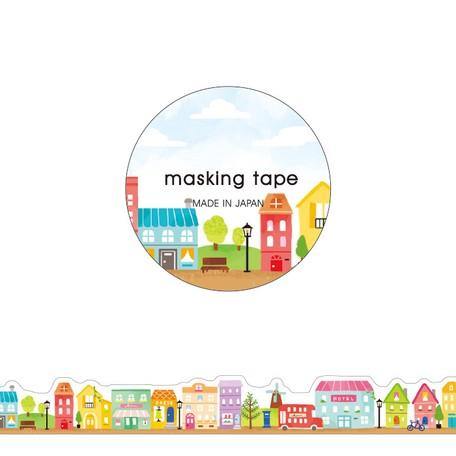 Mind Wave Washi Tape 18mm Die Cut Masking Tape - Scandinavia City | papermindstationery.com | 18mm Washi Tapes, Flower, Mind Wave, Washi Tapes
