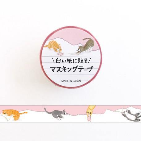 Mind Wave To Paste Washi Tape 15mm Masking Tape - Cat | papermindstationery.com | Cat, Mind Wave, Pet, Washi Tapes