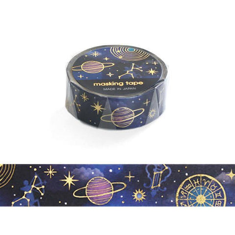 Mind Wave Washi Tape 15mm Foil Stamping - Space Universe | papermindstationery.com | 15mm Washi Tapes, Mind Wave, Space, Washi Tapes