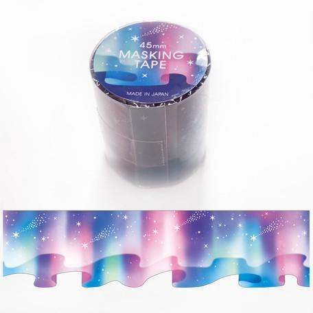 Mind Wave Washi Tape 45mm Die Cut Masking Tape - Aurora | papermindstationery.com | 45mm Washi Tapes, Mind Wave, Space, Washi Tapes