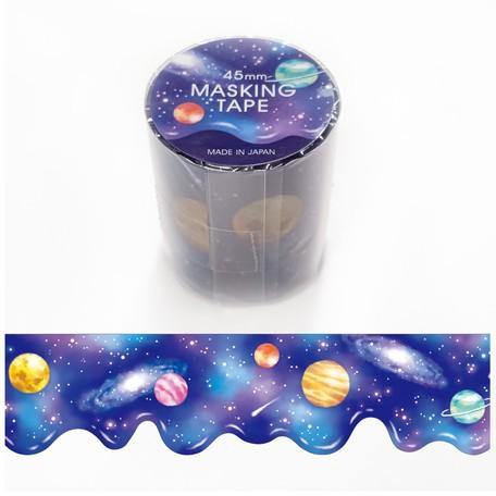 Mind Wave Washi Tape 45mm Die Cut Masking Tape - Galaxy & Planet | papermindstationery.com | 45mm Washi Tapes, Mind Wave, Space, Washi Tapes