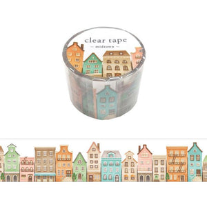 Mind Wave Transparent Clear Tape 30mm - Town Houses | papermindstationery.com | Clear Tapes, Mind Wave, Others