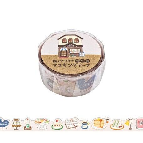 Mind Wave Washi Tape 18mm Die Cut - Japanese Coffee Shop Café | papermindstationery.com | 18mm Washi Tapes, Cafe, Mind Wave, Washi Tapes