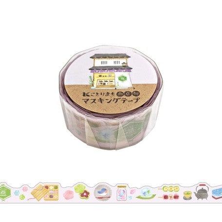 Mind Wave Washi Tape 18mm Die Cut Masking Tape - Japanese Confectionery Shop | papermindstationery.com | 18mm Washi Tapes, Dessert, Mind Wave, Washi Tapes
