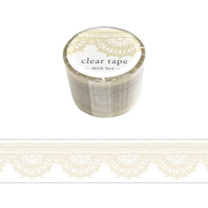 Mind Wave Transparent Clear Tape 30mm - Beautiful Lace Pattern | papermindstationery.com | Clear Tapes, Flower, Mind Wave