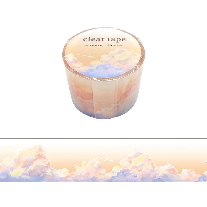 Mind Wave Transparent Clear Tape 30mm - Sunset Cloud | papermindstationery.com | Clear Tapes, Mind Wave, Space