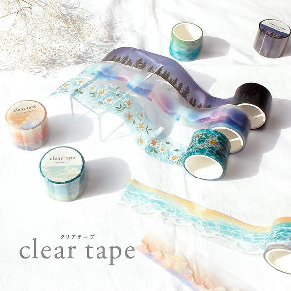 Mind Wave Transparent Clear Tape 30mm - Sunset Cloud | papermindstationery.com | Clear Tapes, Mind Wave, Space