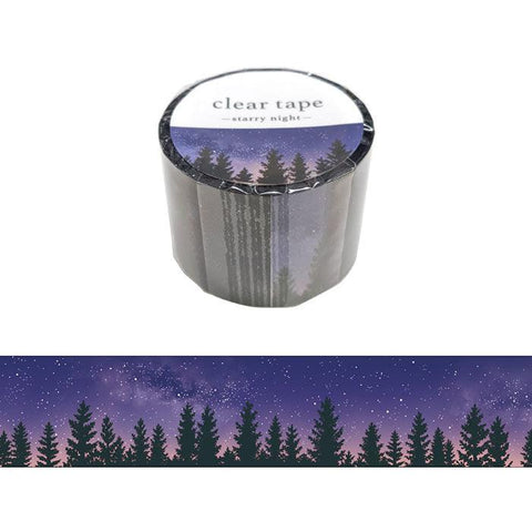 Starry Night - Mind Wave Transparent Clear Tape 30mm | papermindstationery.com
