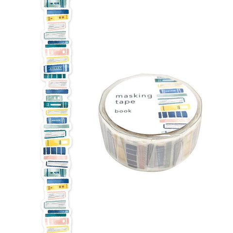 Mind Wave Washi Tape 18mm Die Cut Masking Tape - Book Pile | papermindstationery.com
