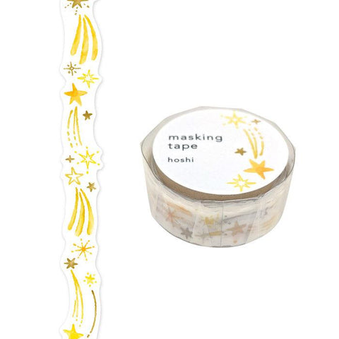 Mind Wave Washi Tape 18mm Die Cut Masking Tape - Yellow Shooting Star | papermindstationery.com | 18mm Washi Tapes, Mind Wave, Space, Washi Tapes