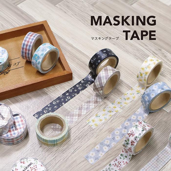 Mind Wave Washi Tape 15mm Masking Tape - Checker Blue & Yellow | papermindstationery.com | 15mm Washi Tapes, Mind Wave, New Arrival, Plaid