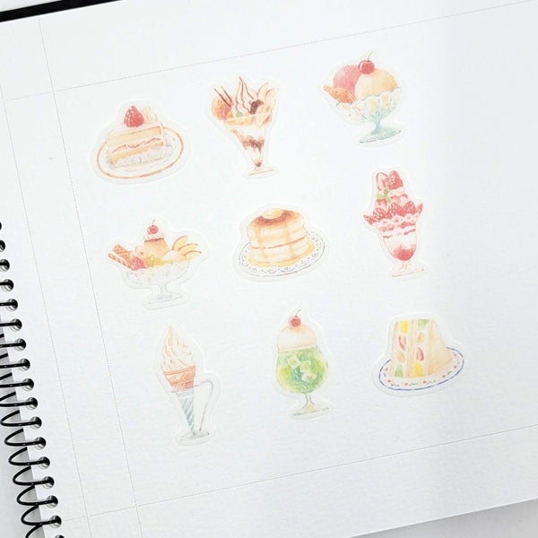 Papier Platz Flake Stickers - Café Dessert | papermindstationery.com | Dessert, Flake Stickers, Papier Platz