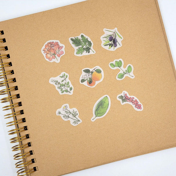 Papier Platz Flake Stickers - Botanical Plant | papermindstationery.com | Flake Stickers, Flower, Papier Platz